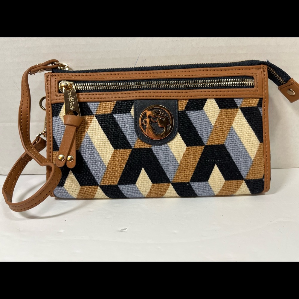 Spartina 449 Bateau Blue Fan Fare Wallet NWT